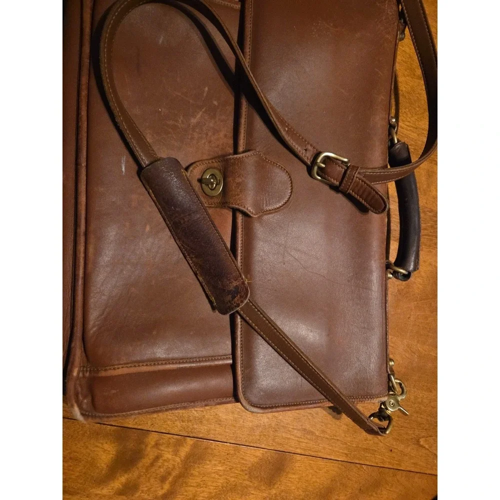 Vintage Sacoche International Brown Leather Messenger Bag Briefcase Made in USA